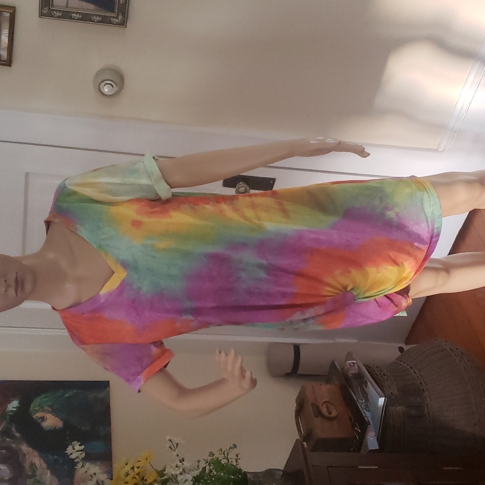 Shein Tye Dye T Shirt Dress sz XL